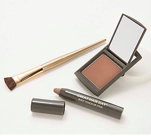 Joan Rivers Great Hair Day Root Touch Up Powder and Hair Color Stick - Root Cover Up Hair Powder and Root Touch Up Stick for Thicker, Fuller Looking Hair (Red)